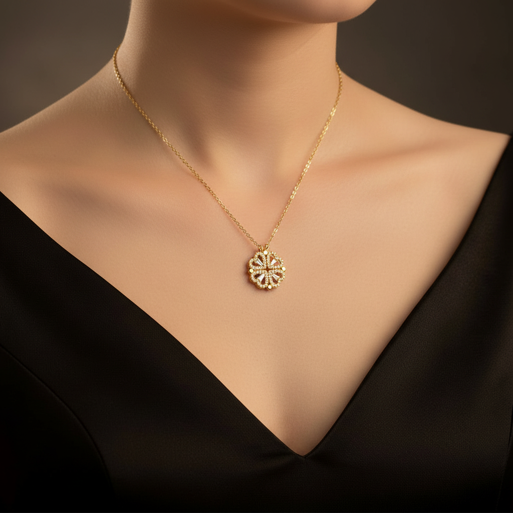 Stainless Steel Magnetic Pendant Necklace for Women