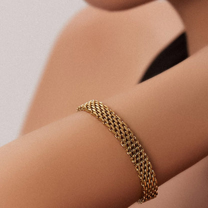 Woven Snake Bone Chain Titanium Steel Bracelet