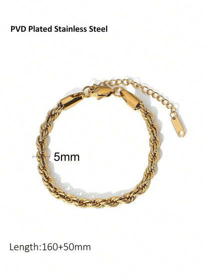 Woven Snake Bone Chain Titanium Steel Bracelet