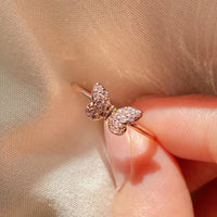 Stunning Rose Gold Heart-Shaped Crystal Wedding Ring for Women – Perfect Engagement Jewelry and Gifts