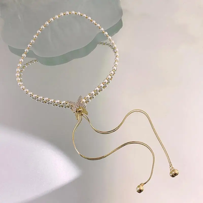 Elevate Your Style with the Fashion-Forward Adjustable Tassel Pearl Chain Necklace - Stunning Rhinestone Butterfly Design Perfect for Weddings and Birthdays