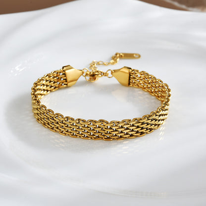 Woven Snake Bone Chain Titanium Steel Bracelet