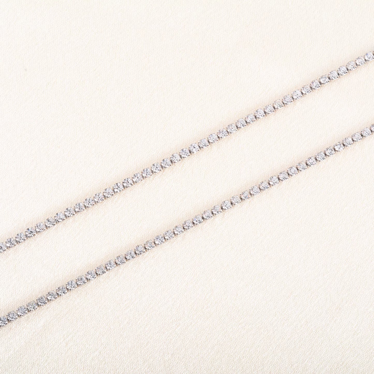 Stainless Steel Rhinestone Necklace for Women Cubic Zirconia Tennis Chain Ladies Crystal Choker Minimalism Jewelry Accessories