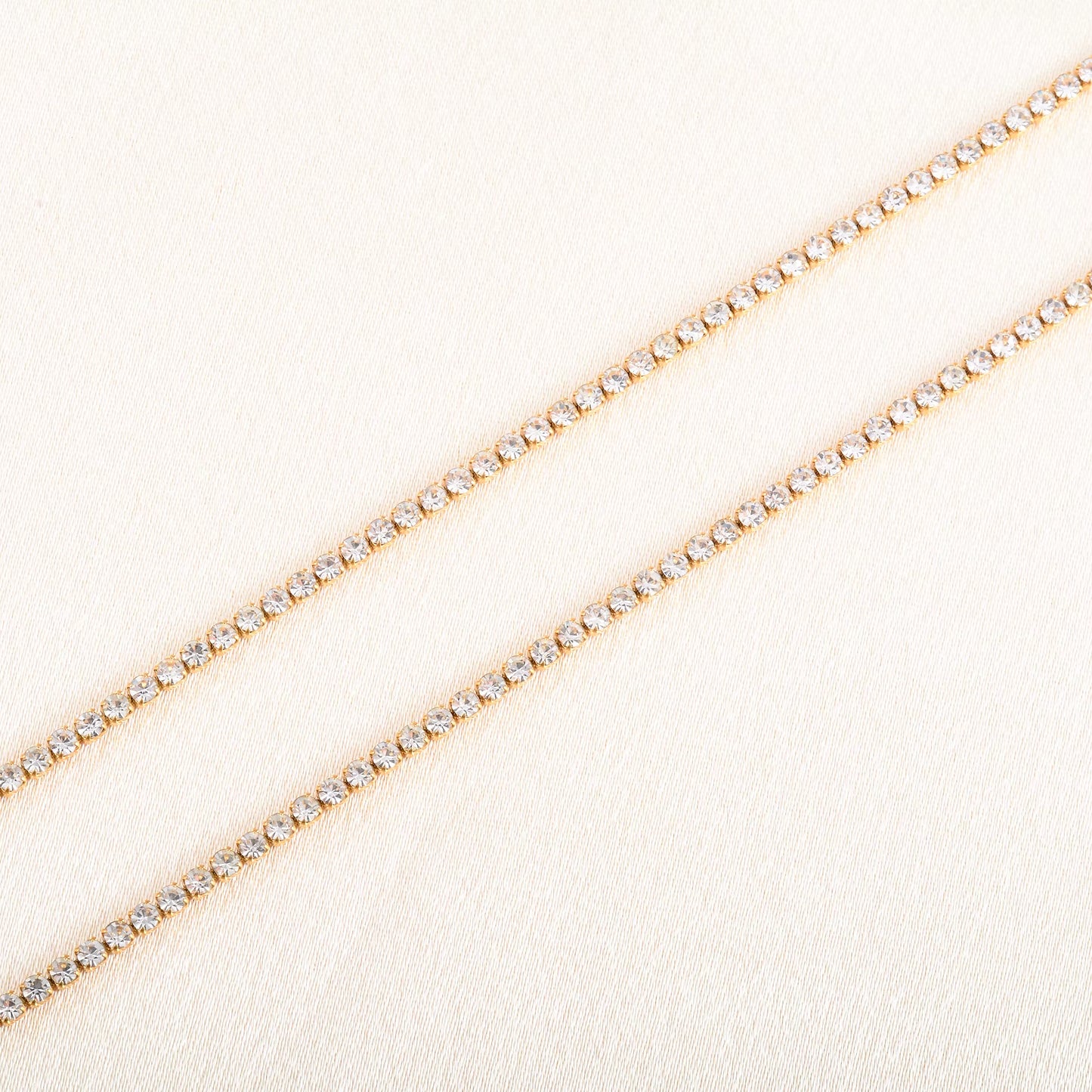 Stainless Steel Rhinestone Necklace for Women Cubic Zirconia Tennis Chain Ladies Crystal Choker Minimalism Jewelry Accessories