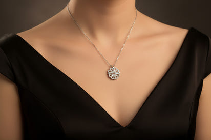 316L Stainless Steel Love Magnetic Pendant Necklace for Women Clover Necklace Heart Shaped Clover Necklace Pendant Jewelry Gift