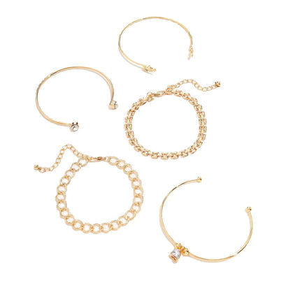 5-Piece Set of Women's Fashion Beaded Bracelets