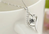 Silver Swirl Diamond Necklace