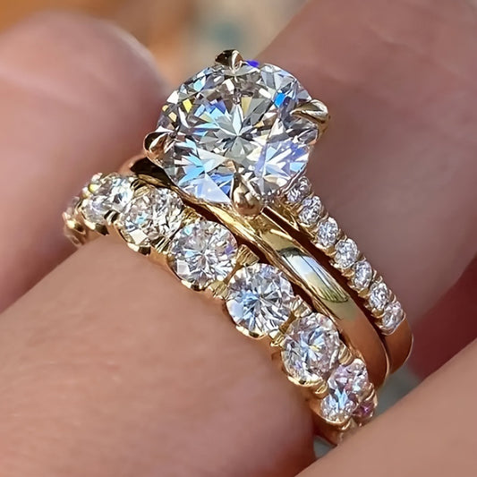 Three set elegant Couple Diamond rings