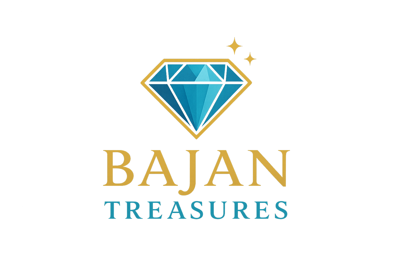 Bajan treasures logo with a daimond