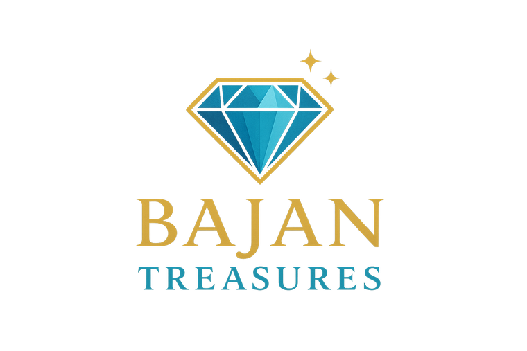 Bajan treasures logo with a daimond