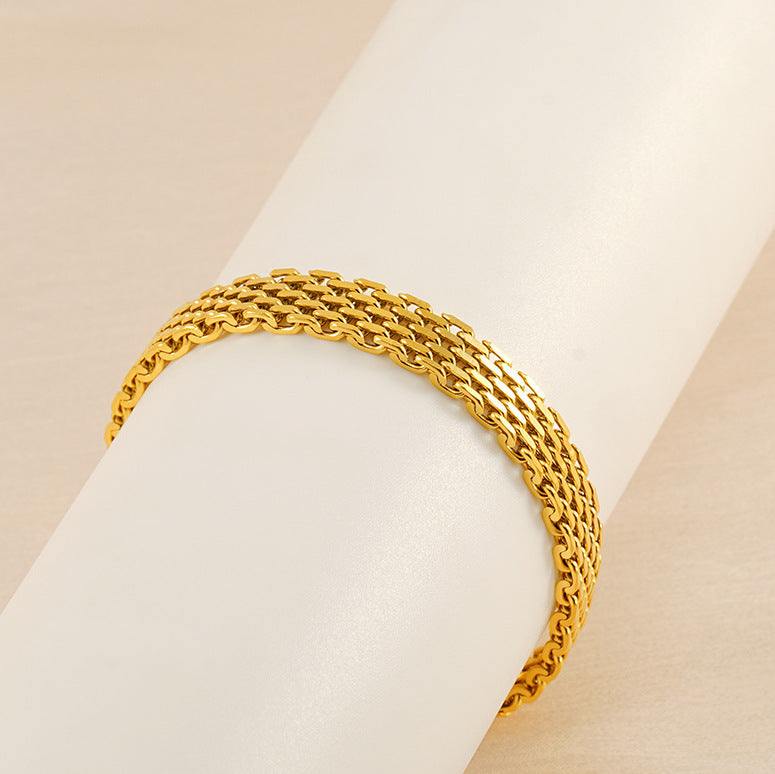 Woven Snake Bone Chain Titanium Steel Bracelet