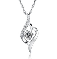 Silver Swirl Diamond Necklace