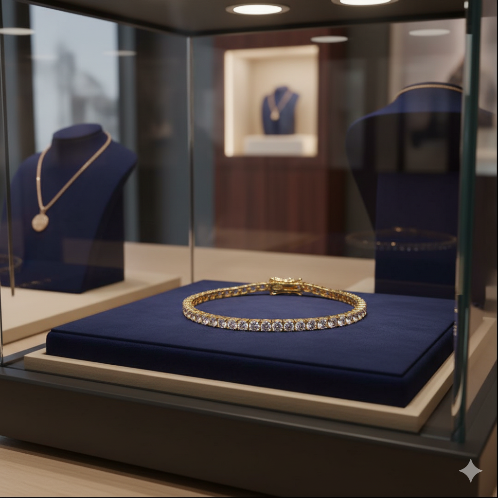 Stunning 3mm & 4mm Moissanite Tennis Bracelet Perfect for Weddings and Parties