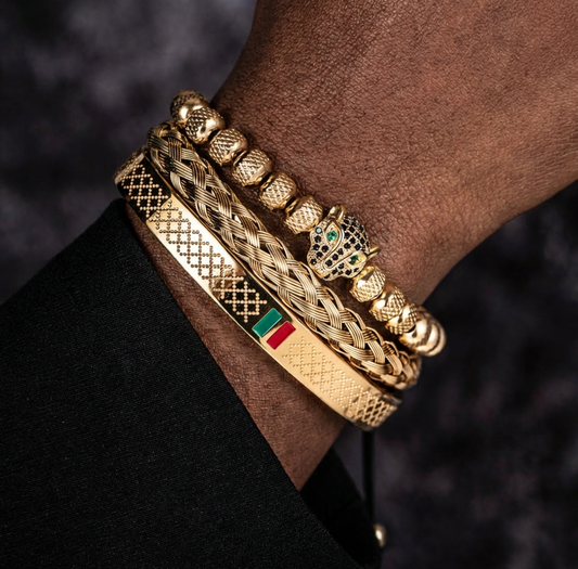 Leopard head bracelet